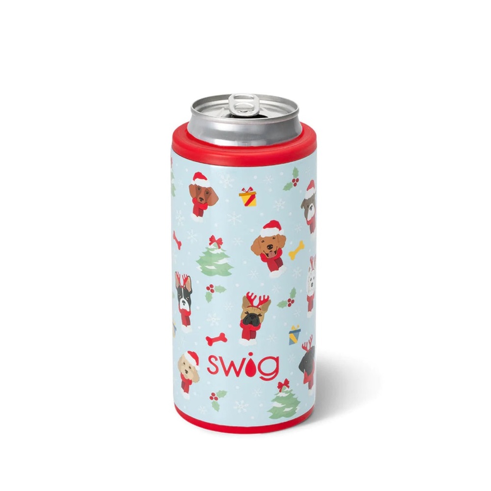 Swig Santa Paws Skinny Can Cooler (12oz)